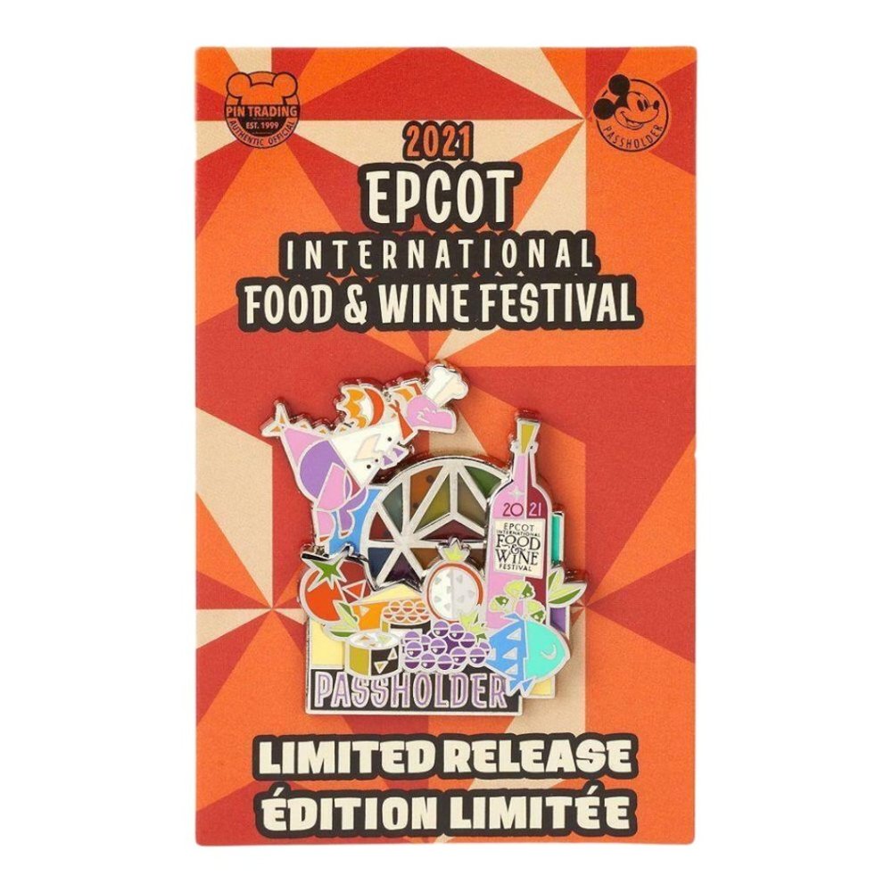 Disney 2021 Epcot International Food & Wine Festival Figment Passholder Pin